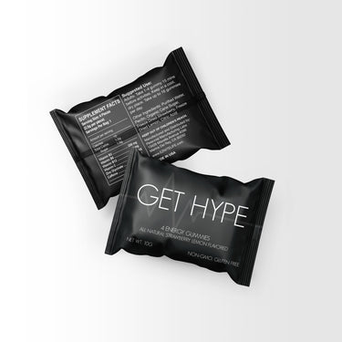 GET HYPE Energy Vegan Gummies – All Natural, Non-GMO, Gluten-Free, Pack of 12